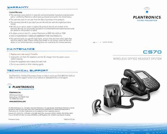 Plantronics Amplified Phone cs70-page_pdf